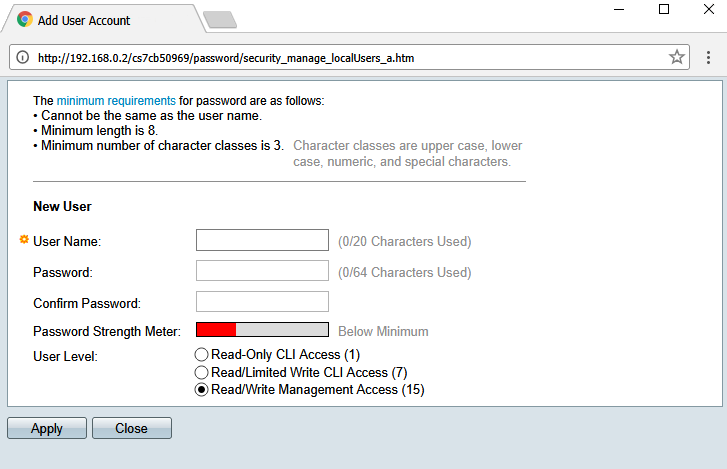 Fill out new user information