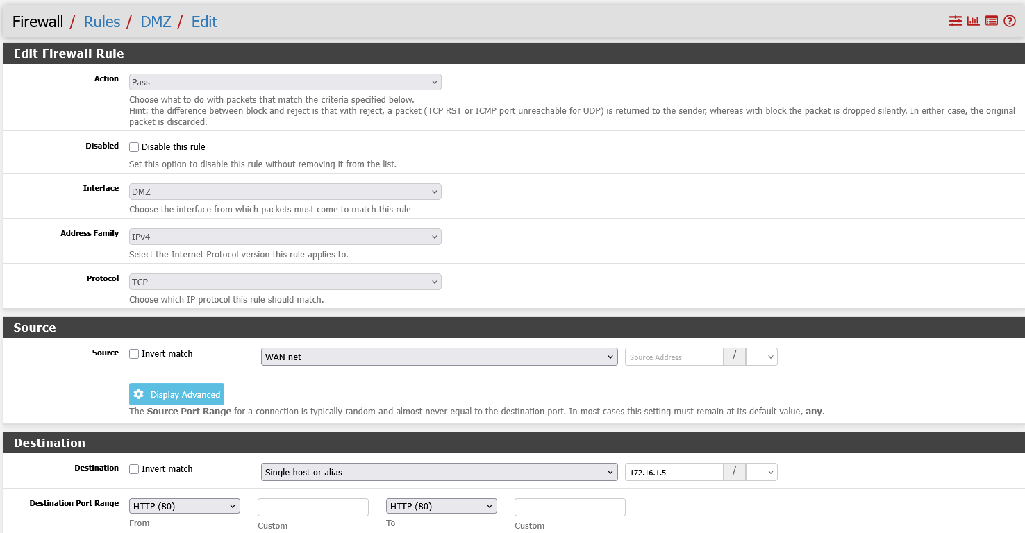 Allow HTTP rule configuration - part 1