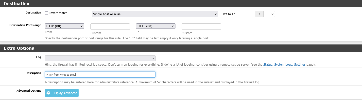 Allow HTTP rule configuration - part 2