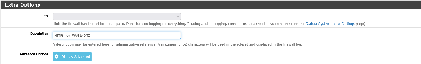 Update rule description