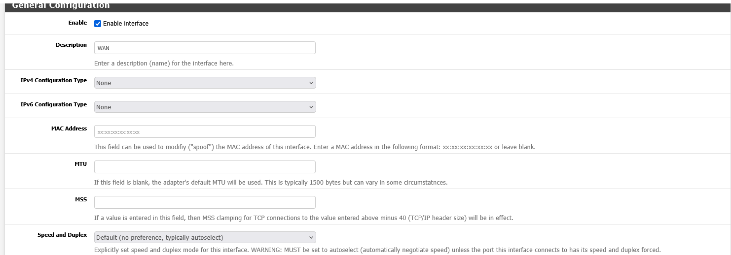 General Configuration