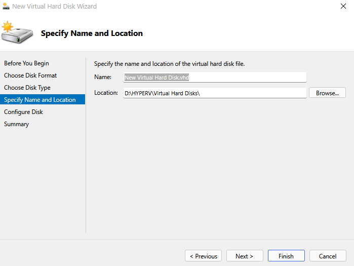 Step 5 - Name and Location