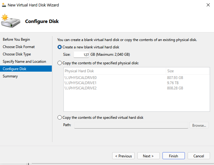 Step 6 - Configure Disk