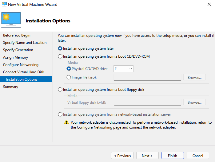 Step 7 - Installation Options