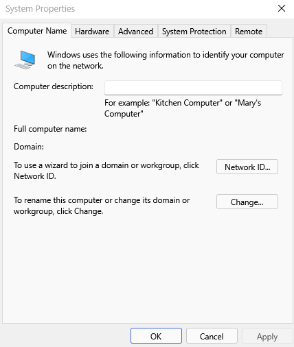 System Properties