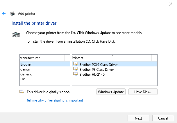 Step 8 - Printer Driver